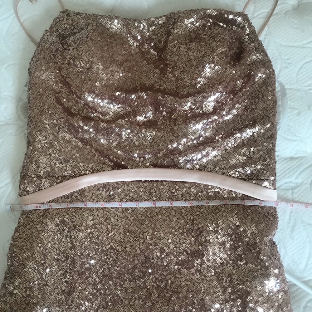 Christina Wu rose gold sequin gown - Picture 8 of 9